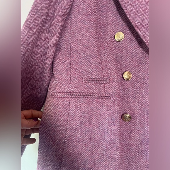 New! J. Crew Bristol Blazer Lilac Herringbone 100% Wool Purple Pink Sz 12 Petite - Picture 5 of 14